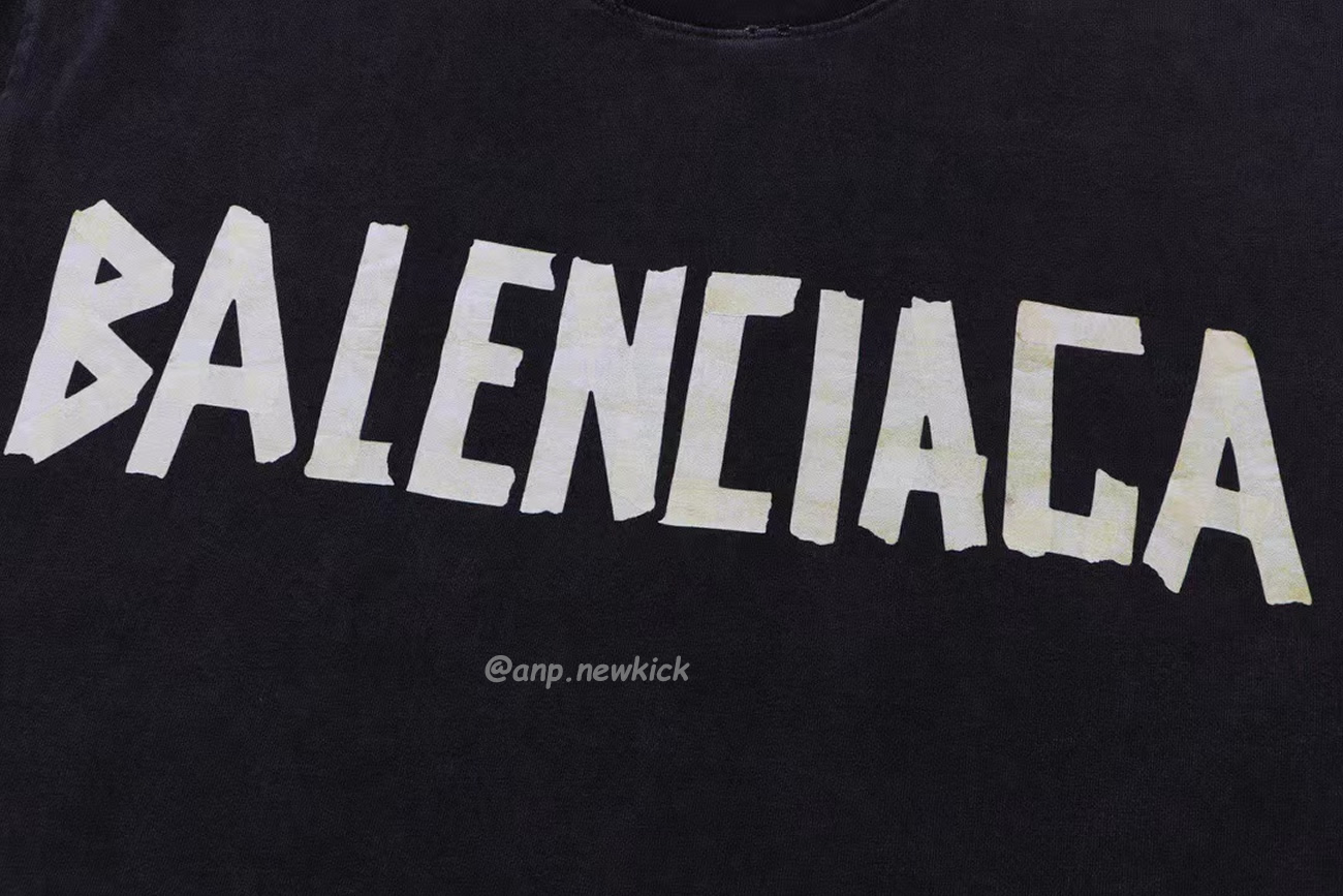 Balenciaga Tape Type T Shirt Black (4) - www.newkick.vip